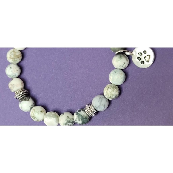 Shades of Green Bracelet with Paw Charm - Picture 7 of 14